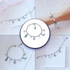 Fan & Bird Pendant Bracelet 615 - Silver - One Size