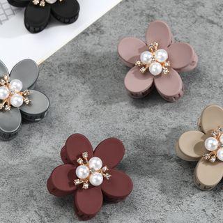 Flower Faux Pearl Hair Claw