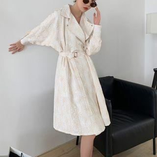 Belt-waist Trench Coat Off-white - One Size