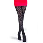 Patterned Tights Black - One Size