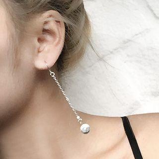 Marble Print Bead Drop Earrings