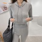 Kangaroo Slim-fit Cropped Hoodie