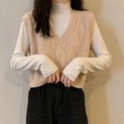 Long-sleeve Mock-neck Top / Sweater Vest