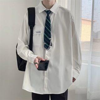 Set: Plain Shirt + Chained Tie