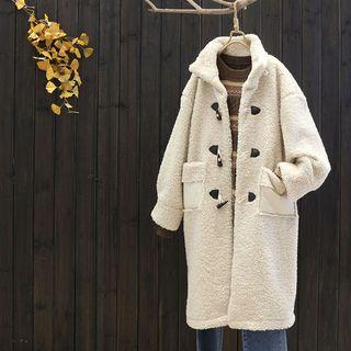 Long Toggle Coat Beige - One Size
