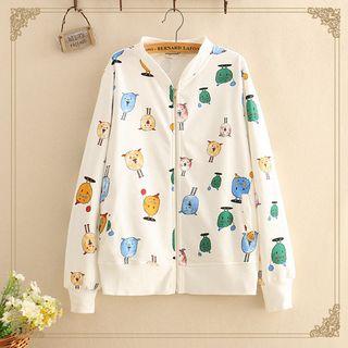 Monster Print Long-sleeve Jacket