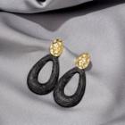 Alloy Drop Earring E450-1 - 1 Pair - Black - One Size