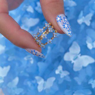Flower Ring Gold - Size 7
