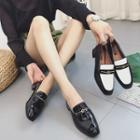 Patent Low Heel Loafers