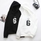 Couple Matching Number Embroidery Hoodie