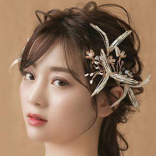 Wedding Faux Crystal Branches Headpiece 1 Set - White - One Size
