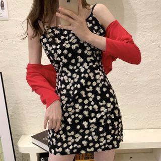Set : Floral Dress + Cardigan