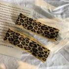 Leopard Print Knit Headband As Shown In Figure - One Size