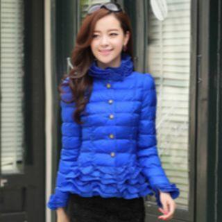 Frilled Hem Padded Jacket