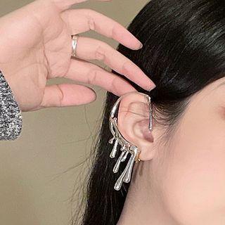 Waterdrop Ear Cuff 1 Pc - Silver - One Size
