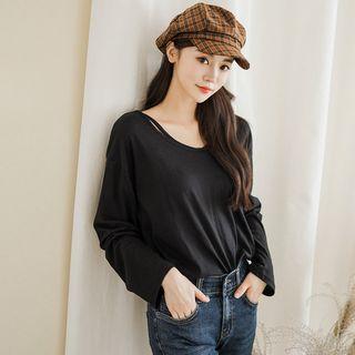 Strappy Cotton T-shirt