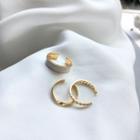 Set Of 3: Alloy Open Ring (various Designs) Set - Gold - One Size