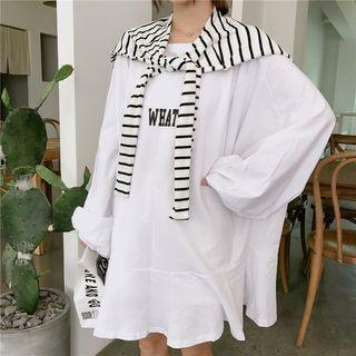 Mock Two-piece Long-sleeve T-shirt Dress