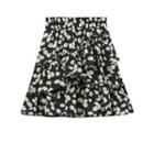 Tiered Floral Print Chiffon A-line Mini Skirt