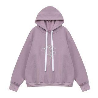 Fruit Print Hoodie Purple - One Size