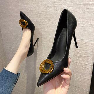 Buckled Stiletto-heel Pumps