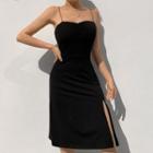 Spaghetti Straps Slit Dress