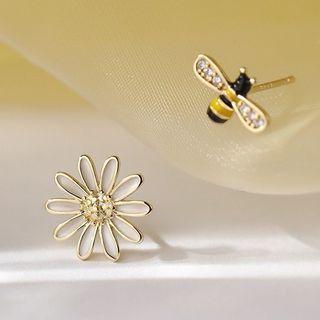 Beer Stud Earring 1 Pair - Gold - One Size