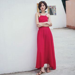 Spaghetti Strap Open Back Midi Sundress