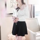 V-neck 3-button Cardigan