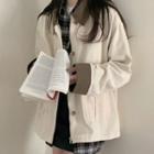 Collar Single-breasted Cargo Jacket