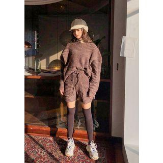 Sweater & Short Rib-knit Set