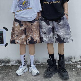 Camouflage Tie-dyed Wide Leg Shorts