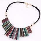 Alloy Fringed Necklace Multicolor - One Size