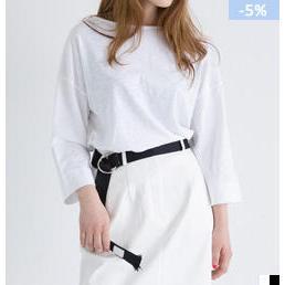 Boatneck 3/4-sleeve Top