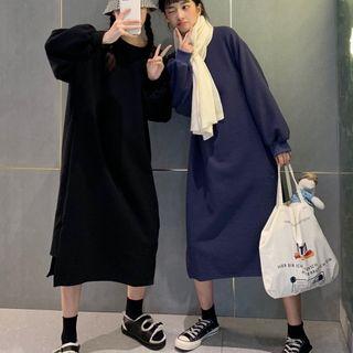 Oversized Plain Long Pullover