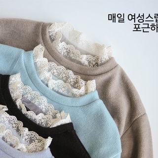 Lace-layered Sweater