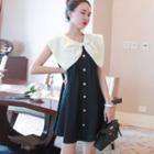 Bow Accent Sleeveless Mini Shit Dress