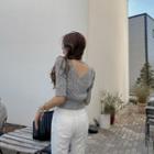 Cutaway-back Cable Knit Top