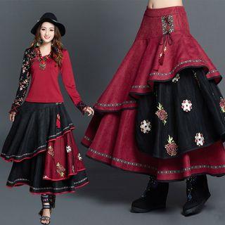 Ethnic Embroidered Skirt