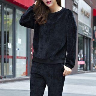 Set: Plain Sweatshirt + Sweatpants