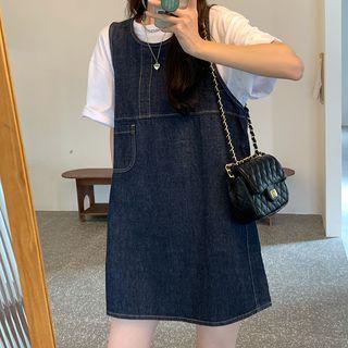 Denim Overall Dress / Denim Vest