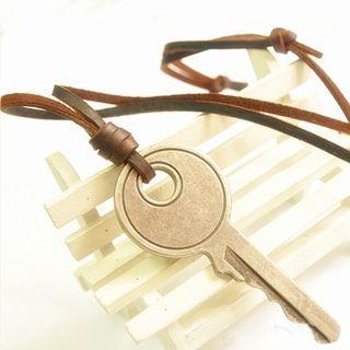 Key Pendant Necklace Brown - One Size