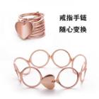 Convertible Heart & Hoop Bracelet / Layered Ring