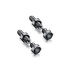 Fashion Personality Plated Black Screw Nut 316l Stainless Steel Stud Earrings Black - One Size