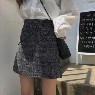 Bow-accent Slim-fit Skirt