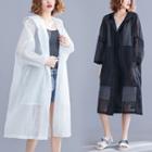 Buttoned Hooded Long Light Jacket