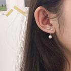 Faux Pearl Rhinestone Alloy Earring 1 Pair - Earring - Gold - One Size