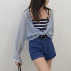 High-waist Straight-cut Shorts