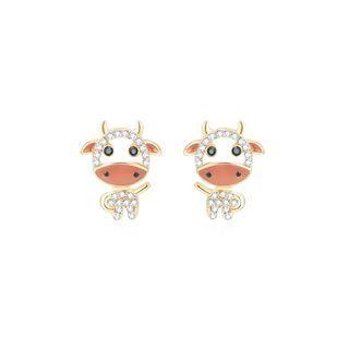Ox Rhinestone Earring