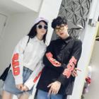 Couple Matching Long-sleeve Lettering Shirt